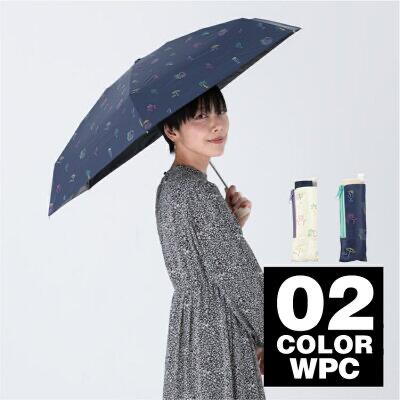 Wpc. 折りたたみ傘 ネオンサインmini 日傘 傘 UVカット 遮光 晴雨兼用 レディース 親骨53cm コンパクト 手開き 遮熱 遮蔽 防水 星柄 【遮光率99%】