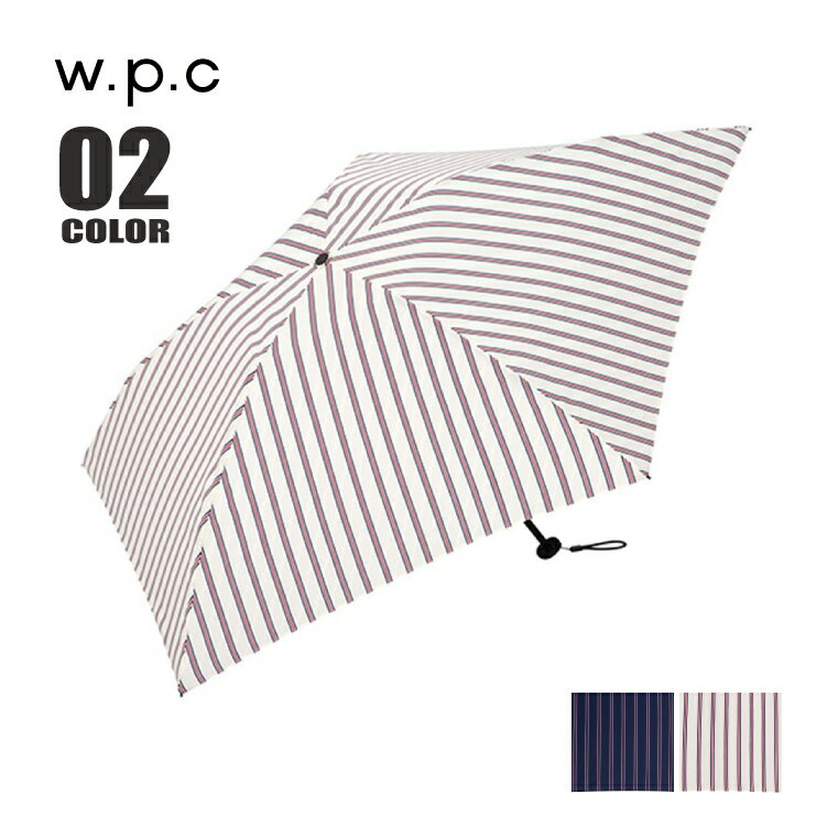 w.p.c 折りたたみ傘 レディース 雨傘 日傘 90g 軽量 | ワールドパーティ uvカット かわいい ストライプ 手開き