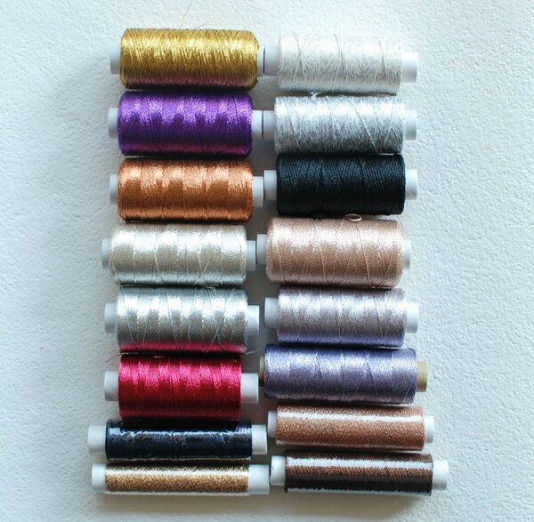 【太め撚り】手縫い 刺繍糸 16色セット ｜ 糸かけ曼荼羅 タッセル 作りに最適！ 金 銀 ハンドク ...