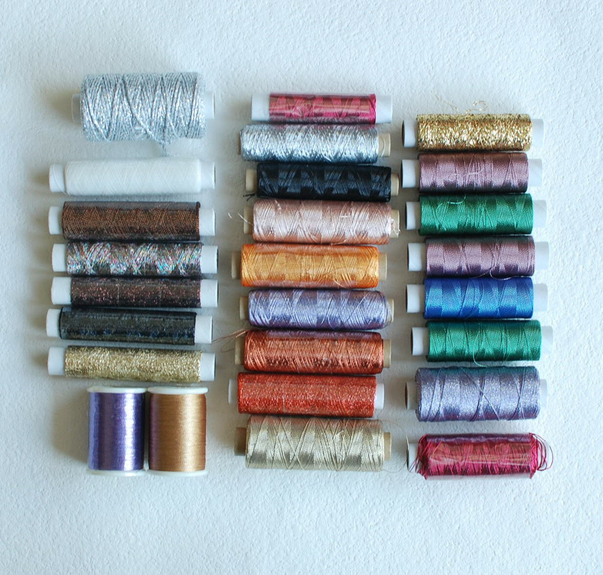 Metallic Sewing Cotton - 【現品限り】廃盤カラー入り きらきらスパンミシン糸 26色セット