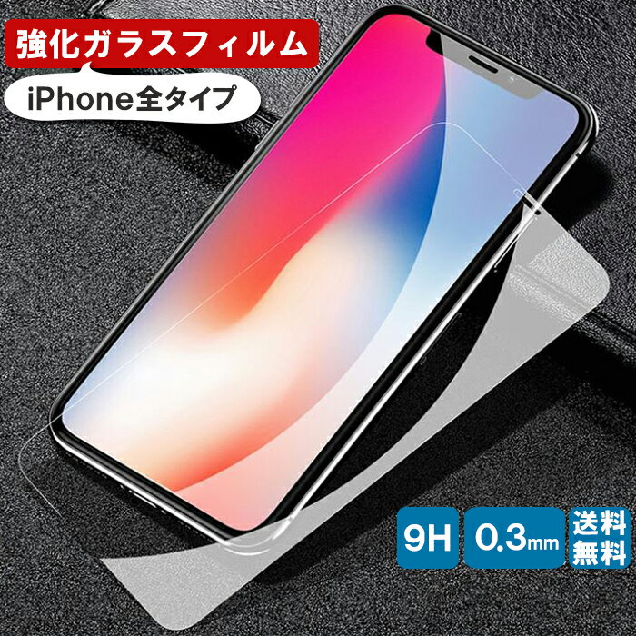 送料無料 iPhone11 pro iPhoneXS iPhoneXS Max iPhoneXR iPhoneX iPhone8/8Plus iPhone7/7plus iPhone6 6S フィルム 9H ガラスフィルム 液晶画面 衝撃に強い 耐傷 指紋防止