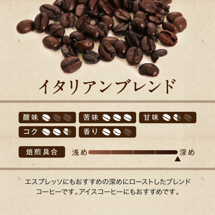 コーヒー豆　イタリアンブレンド【内容量：100g】