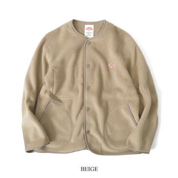 DANTON ダントン フリース ノーカラー ジャケット カーディガン JD-8939 メンズ