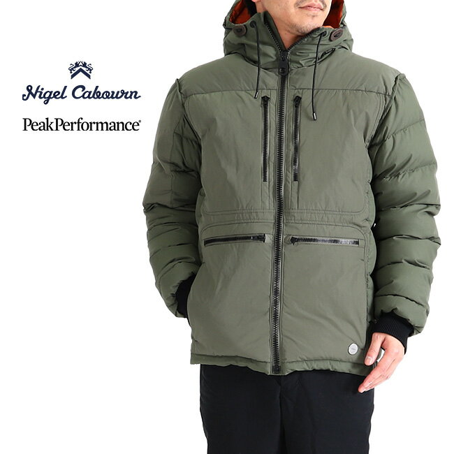 Nigel Cabourn × Peak Performance ナイジェルケーボン ピークパフォーマンス コラボ ダウンジャケット 80372330010 フード付き メンズ