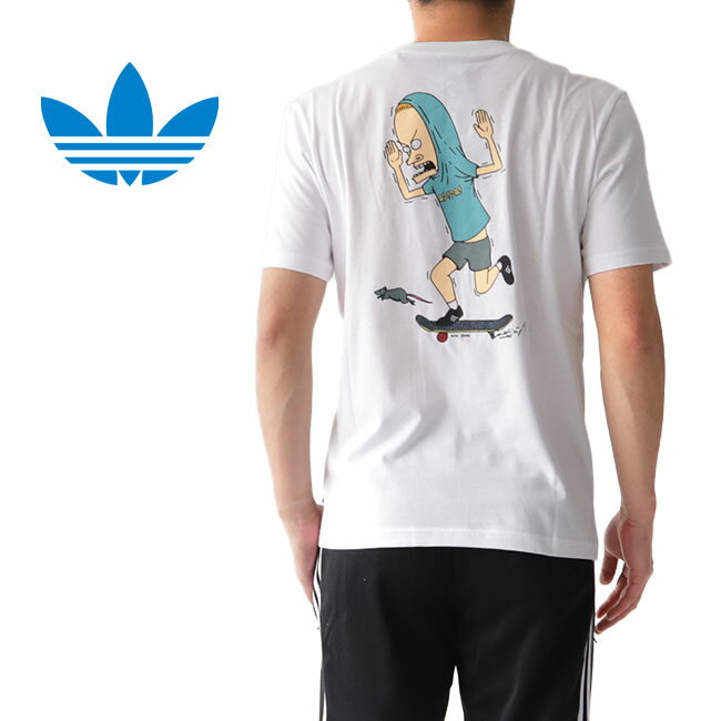adidas アディダススケートボーディング × ビーバス・アンド・バットヘッド ビーバスTシャツ DU3930 半袖Tシャツ メンズ レディース