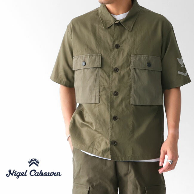  Nigel Cabourn ナイジェルケーボン ユーティリティシャツ 80380011001 ミリタリーシャツ メンズ