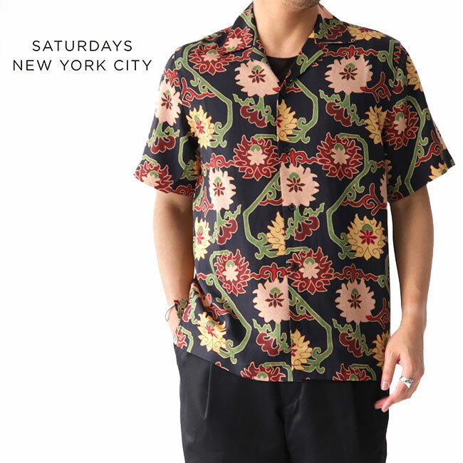  Saturdays NYC サタデーズ ニューヨークシティ 花柄 オープンカラーシャツ M21930CT04 開襟シャツ アロハシャツ メンズ