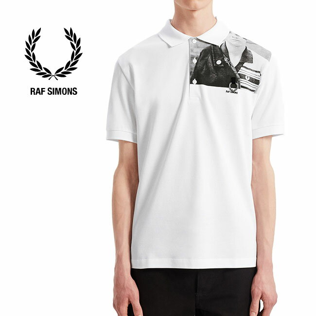 Fred Perry by RAF SIMONS フレッドペリー ラフシモンズ フォトプリント 鹿の子 ポロシャツ SM7048 ピケ メンズ レディース