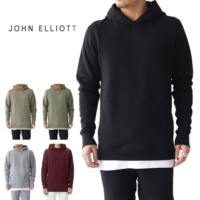 JOHN ELLIOTT ジョンエリオット サイドジップ プルオーバー スウェットパーカー Hooded Villain メンズ