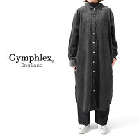 [TIME SALE] GYMPHLEX ジムフレックス コーデュロイ オーバーサイズ シャツワンピース J-1356 AWC (レディース)