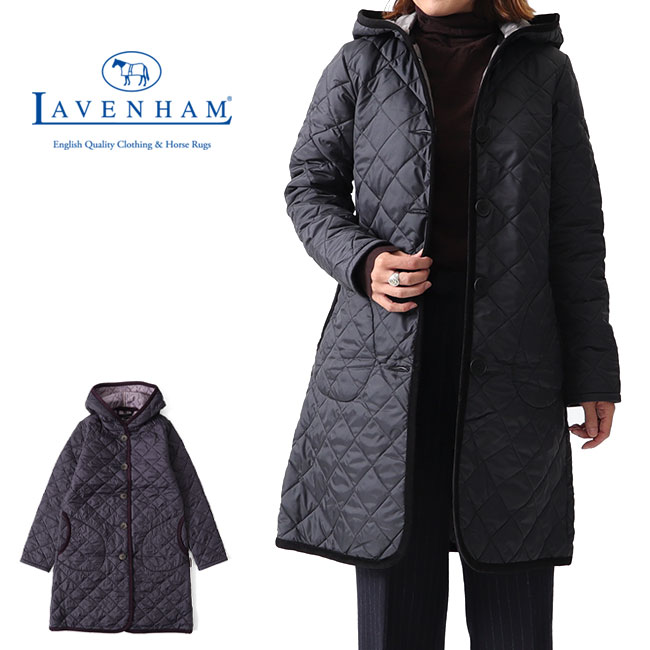 別注カラー LAVENHAM ラベンハム BRUNDON ブランドン ラブンスター キルティングコー ロングコート レディース