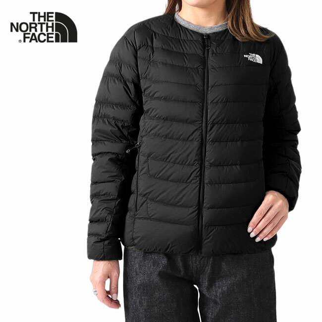 THE NORTH FACE ノースフェイス サンダー ラウンドネックジャケット NYW32013 ノーカラージャケット ライトダウンジャケット レディース