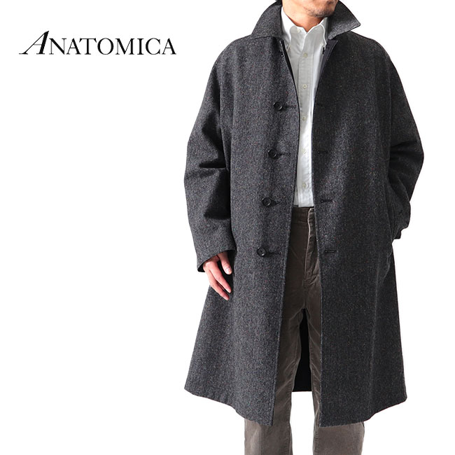 ANATOMICA アナトミカ リバーシブル チェック シングルラグランコート 530-542-02 ロングコート (メンズ レディース)