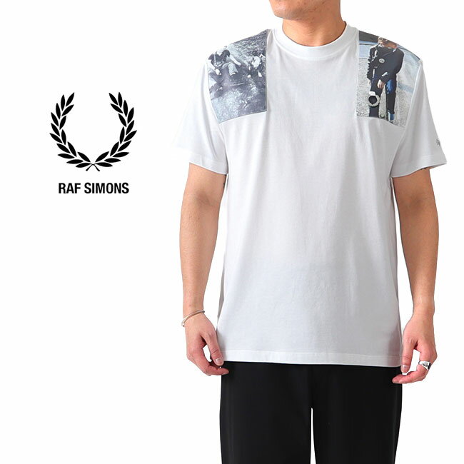 FRED PERRY × RAF SIMONS フレッドペリー ラフシモンズ フォトプリント Tシャツ SM8131 半袖Tシャツ メンズ レディース