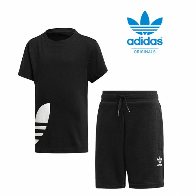 adidas アディダスオリジナルス ビッグトレフォイル Tシャツ＆ショーツ セットアップ FM5617 上下セット ギフト プレゼント キッズ