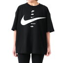 ナイキ ペアTシャツ NIKE ナイキ ビッグスウィッシュ Tシャツ CU5683-010 ビッグロゴ 半袖Tシャツ レディース