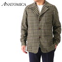 SALE ANATOMICA アナトミカ チェック ウール ローファージャケット 530-552-09 メンズ