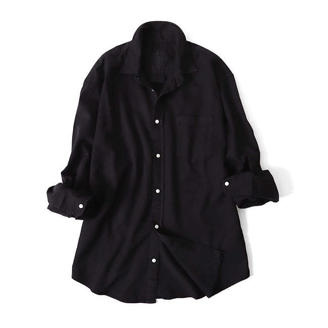 Frank&Eileen フランク&アイリーン LUKE BKD ルーク オーバーダイ デニムシャツ 9920700026 ブラック 後染め 長袖シャツ メンズのサムネイル