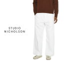 STUDIO NICHOLSON スタジオニコルソン PYAD セルビッチデニム ワイドパンツ SNM-029 白 スラックス ジーンズ メンズ