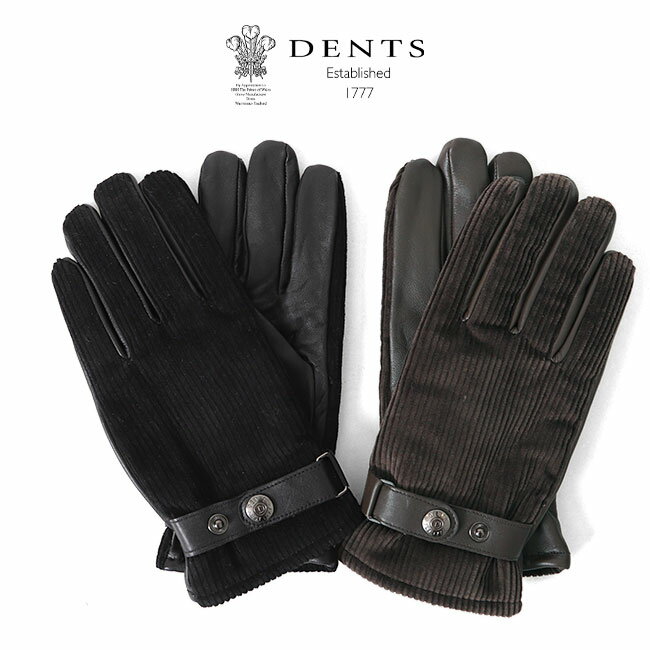 デンツ　手袋（メンズ） DENTS デンツ フリースライニング コーデュロイ レザーグローブ 手袋 5-9045 ギフト プレゼント