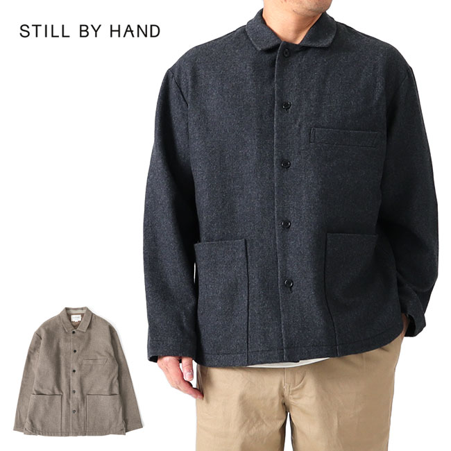 Still By Hand スティルバイハンド メルトン ワークジャケット BL0494 ウールジャケット メンズ