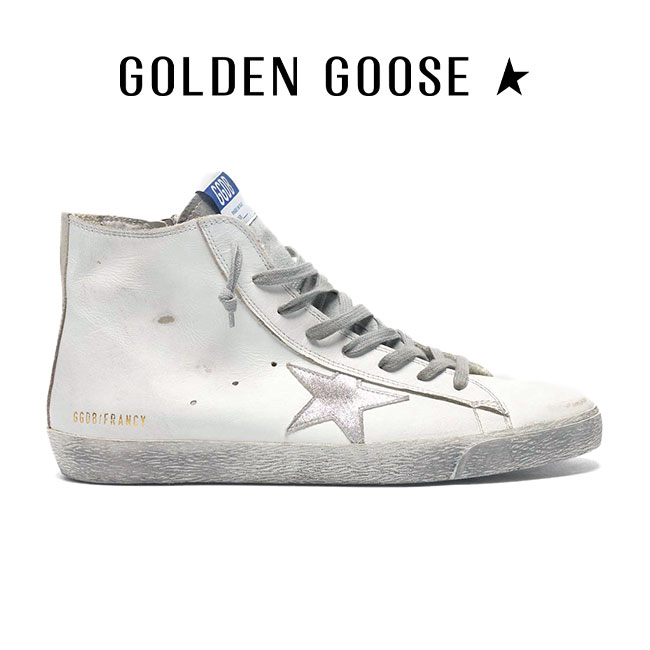 Golden Goose ゴールデングース フランシー FRANCY ハイカット レザーシューズ GMF00113.F000319.10274 スニーカー メンズ