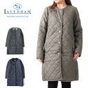 ラベンハム キルティングジャケット レディース LAVENHAM ラベンハム LOUND ラウンド 裏ファー ノーカラー キルティングコート J281912 レディース