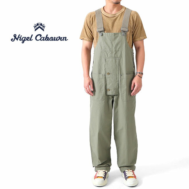 Nigel Cabourn ナイジェルケーボン ライブロ P-58 コットンリップストップ ダンガリー 80431350520 オーバーオール メンズ