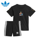 adidas アディダスオリジナルス ディズニー コラボ ミッキー Tシャツ ショーツ セットアップ H20322 キッズ ベビー ギフト プレゼント