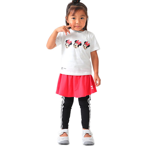 adidas アディダスオリジナルス ディズニー コラボ ミニーTシャツ&スカート セットアップ H20326 キッズ ベビー ガール ギフト プレゼント