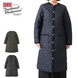 トラディショナル ウェザーウェア コート レディース Traditional Weatherwear トラディショナルウェザーウェア ARKLEY LONG アークリー ロング キルティング カラーレスコート ノーカラー レディース