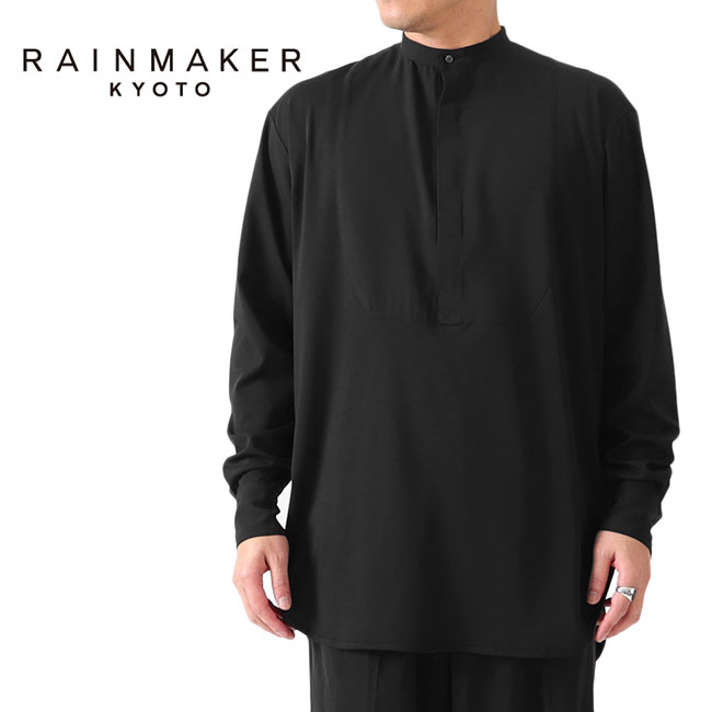  RAINMAKER レインメーカー プルオーバー バンドカラー ロングテイル カフドシャツ RM221-011 イカ胸Tシャツ 長袖シャツ メンズ
