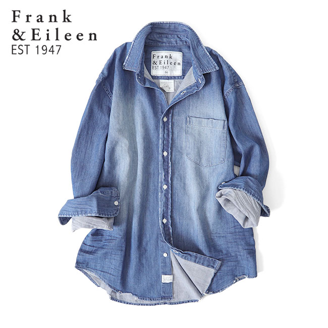 Frank&Eileen フランク&アイリーン LUKE FDWD ストーンウォッシュド インディゴ デニムシャツ 9920700032 長袖シャツ メンズ