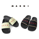 マルニ サンダル メンズ MARNI マルニ ジャガードロゴ ラバースライドサンダル SAMR003202 P4547 メンズ レディース