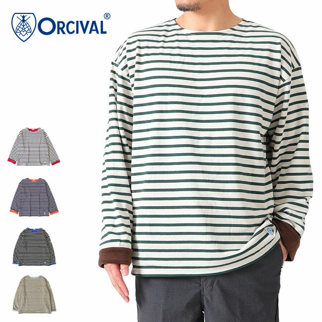 ORCIVAL オーシバル フリースライニング コットンロード ボートネック バスクシャツ OR-C0039 CMJ カットソー ロンT メンズ