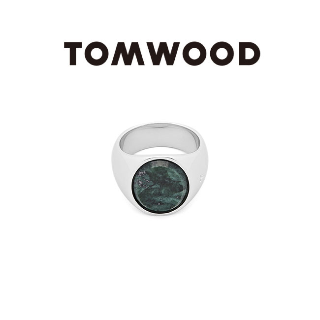 TOMWOOD トムウッド オーバル グリーンマーブル シルバー リング Oval Green Marble 指輪 ピンキー ギフト プレゼント