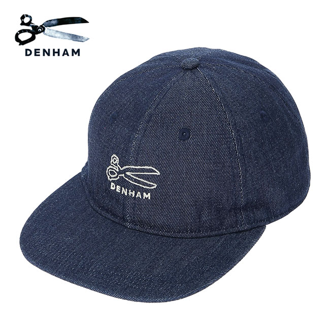 SALE DENHAM デンハム 15TH シザーロゴ 6パネル デニムキャップ 帽子 メンズ レディース ギフト プレゼント