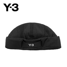 ワイスリー ニット帽 レディース [SALE] Y-3 ワイスリー ベルトロゴ パデッドビーニー ショートキャップ H62996 セーラーハット 黒 メンズ レディース ギフト プレゼント