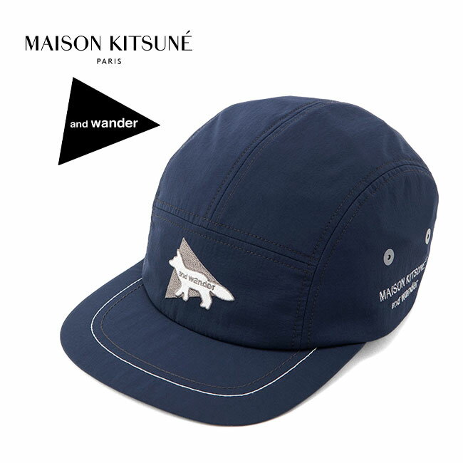 and wander × Maison Kitsune アンドワンダー メゾンキツネ コラボ ロゴキャップ 3186909 帽子 メンズ レディース ギフト プレゼント