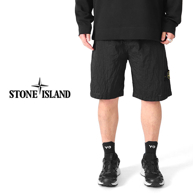 Stone Island ストーンアイランド ナイロンメタル イージーショーツ 7815L0319 黒 ショートパンツ メンズ