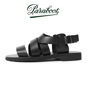 Paraboot パラブーツ NOUMEA BALNEO ヌメア 編み込み レザーサンダル 111212 黒 メンズ