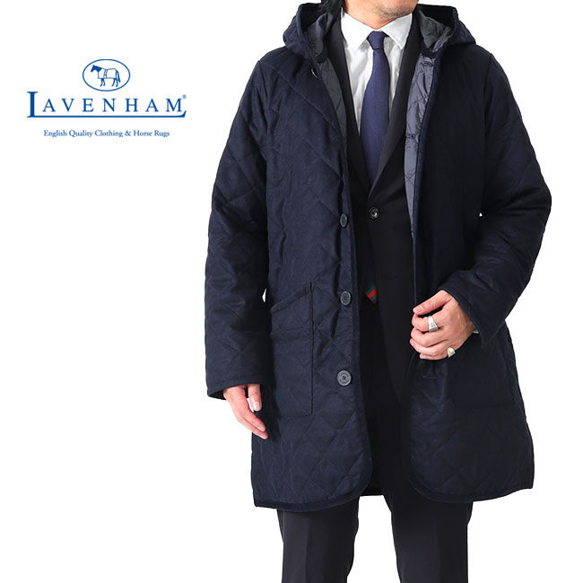 ラベンハム LAVENHAM ラベンハム WOOL BRUNDON ブランドン ウール キルティング フーデッドコート SLJ4069 中綿 メンズ