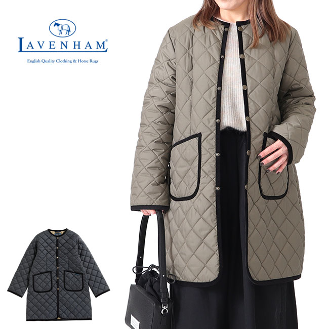 ラベンハム キルティングジャケット レディース LAVENHAM ラベンハム CREW NECK COAT クルーネック キルティングコート LV6114 中綿 レディース