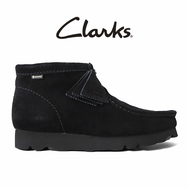 CLARKS クラークス Wallabee BT GTX ワラビーブーツ ゴアテックス スエードレザー モカシンシューズ 26173318 黒 スニーカー メンズ