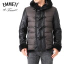 エンメティ EMMETI エンメティ FRED フレッド ナッパレザー ハイブリッド ダッフル フーデッド ムートンダウンジャケット メンズ