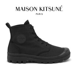 PALLADIUM × Maison Kitsune パラディウム メゾンキツネ PLBROUSSE PAMPA ロゴパッチ スニーカーブーツ 78454-001-M コラボ メンズ レディース