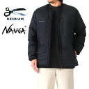 ナンガ ダウンジャケット メンズ DENHAM × NANGA デンハム ナンガ コラボ NGDH MOUNTAIN LINER 2.0 ノーカラー ダウンジャケット インナージャケット メンズ