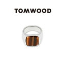 TOMWOOD トムウッド Cushion Tiger Eye 100378 クッション タイガーアイ リング 指輪 シルバー ピンキーリング メンズ レディー...