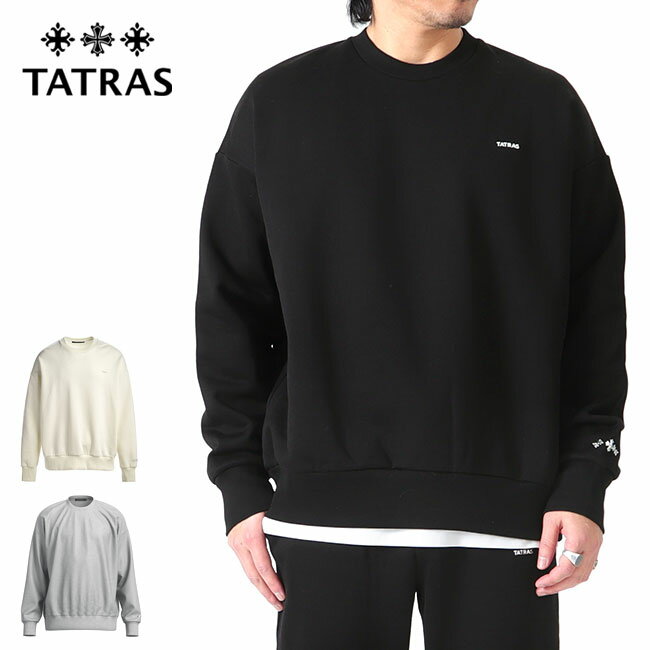 TATRAS タトラス FIDASIO フィダシオ クルーネック スウェット MTAT24S8197 黒 白 トレーナー メンズ