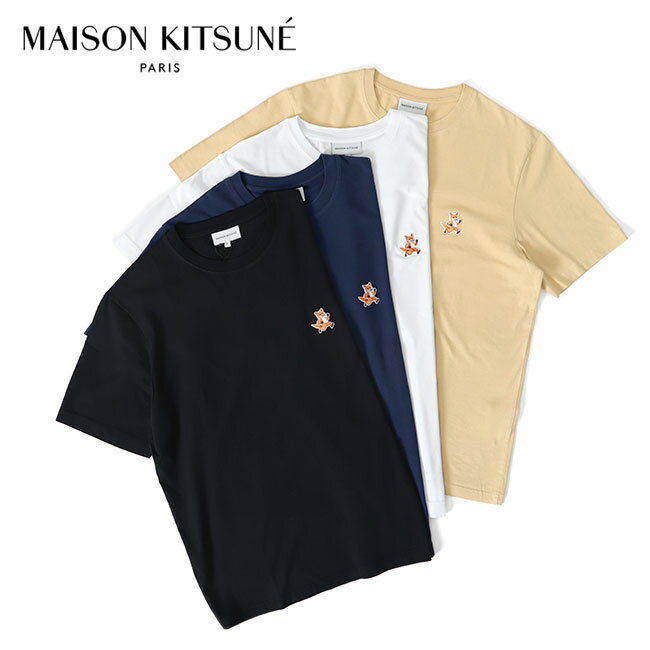 メゾンキツネ Tシャツ メンズ Maison Kitsune メゾンキツネ スピーディー フォックス ロゴ Tシャツ MM00125KJ0008 半袖Tシャツ メンズ レディース